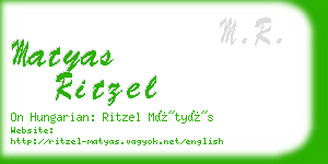 matyas ritzel business card